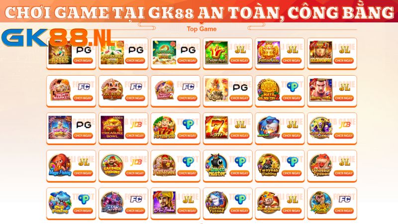 Chơi game tại nhà cái GK88 vô cùng an toàn và lành mạnh