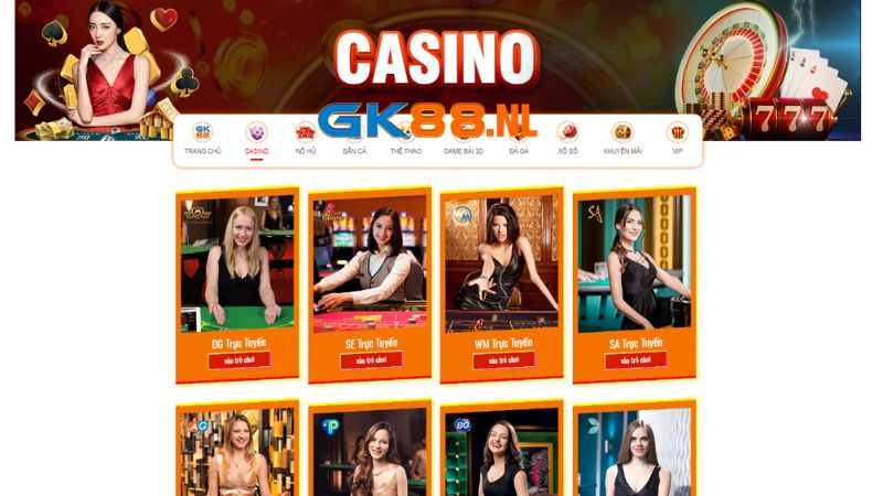 Vào thăng hoa kiếm tiền cùng sòng bạc Las Vegas GK88 casino